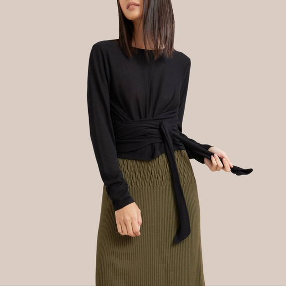 Modern Citizen Stevie Long-Sleeve Wrap Sweater - Picture 6 of 15